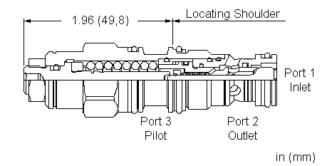 CBAH-LJN Sun Hydraulics Counterbalance Valve – installation dimensions drawing, cavity T-11A