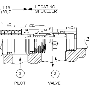 CBBDX-XN Sun Hydraulics Counterbalance Valve – installation dimensions drawing, cavity T-11A