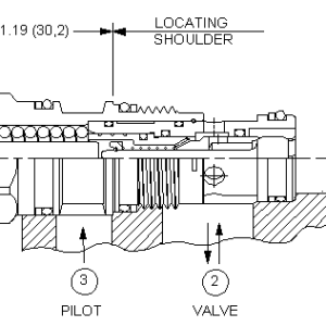 CBBGX-MN Sun Hydraulics Counterbalance Valve – installation dimensions drawing, cavity T-11A
