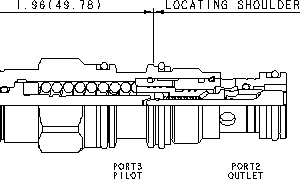 CBBY-LHN Sun Hydraulics Counterbalance Valve – installation dimensions drawing, cavity T-11A