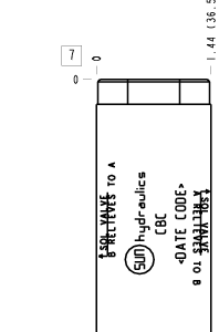 CBC Sun Hydraulics ISO 05: A to B or B to A Sandwich manifold drawing