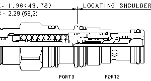 CBCA-LHN Sun Hydraulics Counterbalance Valve – installation dimensions drawing, cavity T-11A