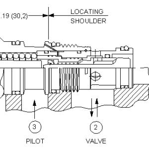 CBCGX-MN Sun Hydraulics Counterbalance Valve – installation dimensions drawing, cavity T-11A