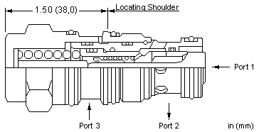 CBDBX-NN Sun Hydraulics Counterbalance Valve – installation dimensions drawing, cavity T-2A