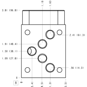 CBF Sun Hydraulics ISO 05: A to T Sandwich manifold drawing