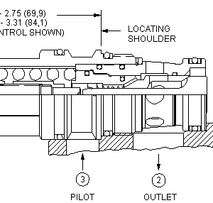CBFD-LJN Sun Hydraulics Counterbalance Valve – installation dimensions drawing, cavity T-17A