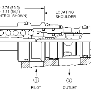 CBGY-LHN Sun Hydraulics Counterbalance Valve – installation dimensions drawing, cavity T-17A