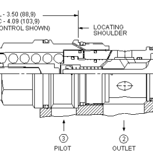 CBHG-LJN Sun Hydraulics Counterbalance Valve – installation dimensions drawing, cavity T-19A