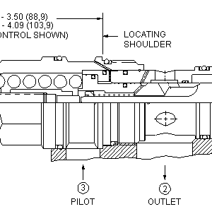 CBIH-LJN Sun Hydraulics Counterbalance Valve – installation dimensions drawing, cavity T-19A