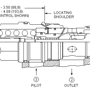 CBIL-LJN Sun Hydraulics Counterbalance Valve – installation dimensions drawing, cavity T-19A