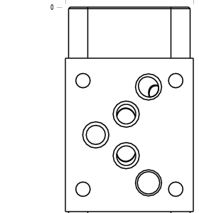 CBX Sun Hydraulics ISO 05: A and B to T Sandwich manifold drawing