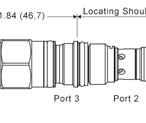 CBZA-LHN Sun Hydraulics Counterbalance Valve – installation dimensions drawing, cavity T-163A