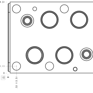 CD2 Sun Hydraulics ISO 08: A and B to T Sandwich manifold drawing