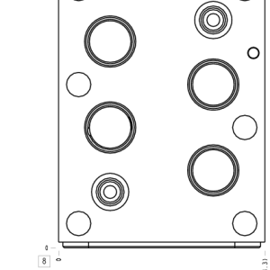 CDA Sun Hydraulics ISO 08: A to T with gage port Sandwich manifold drawing