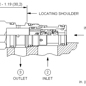 CDAB-XBN Sun Hydraulics Shuttle Valve – installation dimensions drawing, cavity T-11A