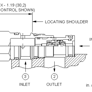 CDAD-XBN Sun Hydraulics Shuttle Valve – installation dimensions drawing, cavity T-11A