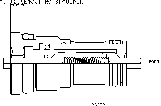 CDAQ – Mechanically operated, back-to-back check valve – CDAQMCN_2d25 CDAQMCN Sun Hydraulics Check Valve – 2D outline drawing