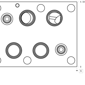 CDT Sun Hydraulics ISO 08: Out of T Sandwich manifold drawing