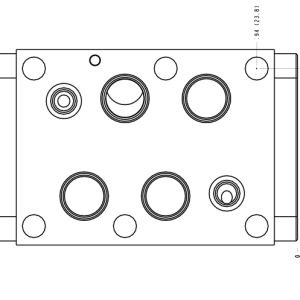 CDZ Sun Hydraulics ISO 08: A and B to T Sandwich manifold drawing