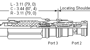 CEBA-LHN Sun Hydraulics Counterbalance Valve – installation dimensions drawing, cavity T-11A