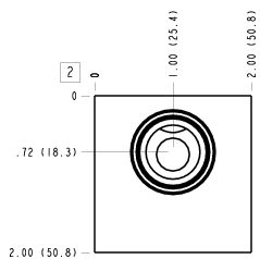 CEC Sun Hydraulics Through port with gauge port Line mount manifold drawing