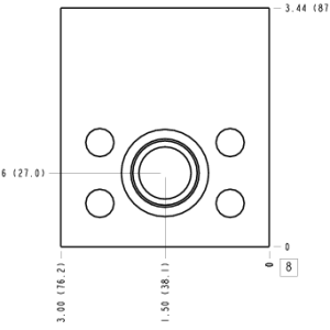 CFL Sun Hydraulics Sandwich mount through port Line mount manifold drawing