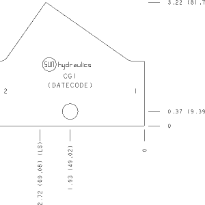 CGI Sun Hydraulics Inline Line mount manifold drawing