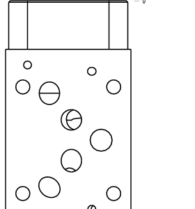 CJ2 Sun Hydraulics ISO 05 - X&Y: A to T, check T to B Sandwich manifold drawing