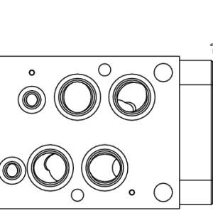 CK3 Sun Hydraulics ISO 07: B to T, check T to A Sandwich manifold drawing