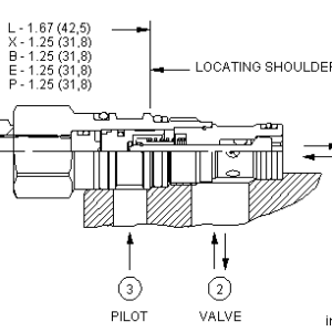 CKBB-XCN Sun Hydraulics Check Valve – installation dimensions drawing, cavity T-163A