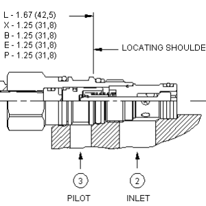 CKBD-XCN Sun Hydraulics Check Valve – installation dimensions drawing, cavity T-163A
