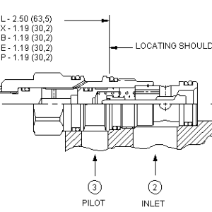 CKCD-XCN Sun Hydraulics Check Valve – installation dimensions drawing, cavity T-11A