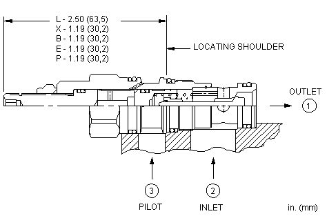 CKCD-XCN Sun Hydraulics Check Valve – installation dimensions drawing, cavity T-11A