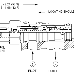 CKCV-XCN Sun Hydraulics Check Valve – installation dimensions drawing, cavity T-11A