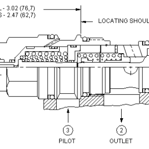 CKGV-XCN Sun Hydraulics Check Valve – installation dimensions drawing, cavity T-17A