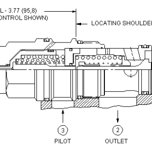 CKIV-XCN Sun Hydraulics Check Valve – installation dimensions drawing, cavity T-19A