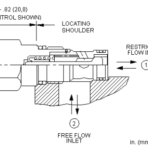 CNAC-XCN Sun Hydraulics Flow Control Valve – installation dimensions drawing, cavity T-162A