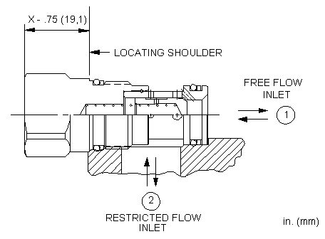 CNDC-XCN Sun Hydraulics Check Valve – installation dimensions drawing, cavity T-13A