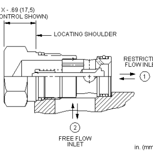 CNEC-XCN Sun Hydraulics Flow Control Valve – installation dimensions drawing, cavity T-5A