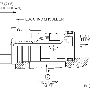 CNGC-XCN Sun Hydraulics Flow Control Valve – installation dimensions drawing, cavity T-16A