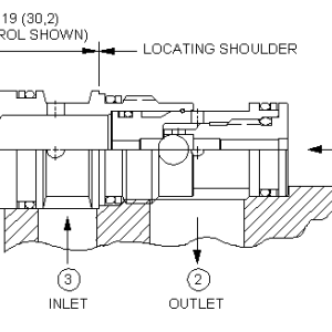 CSAD-XXN Sun Hydraulics Shuttle Valve – installation dimensions drawing, cavity T-11A