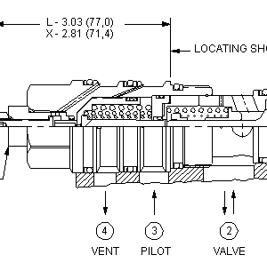 CVGV-XCN Sun Hydraulics Check Valve – installation dimensions drawing, cavity T-23A