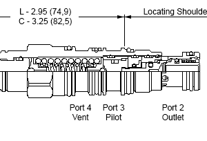 CWCH-LGN Sun Hydraulics Counterbalance Valve – installation dimensions drawing, cavity T-21A