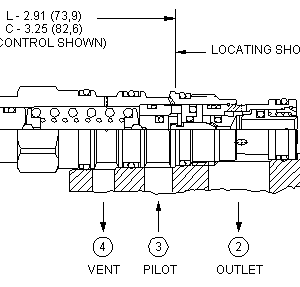CWCL-LGN Sun Hydraulics Counterbalance Valve – installation dimensions drawing, cavity T-21A