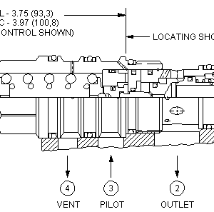 CWGK-LHN Sun Hydraulics Counterbalance Valve – installation dimensions drawing, cavity T-23A
