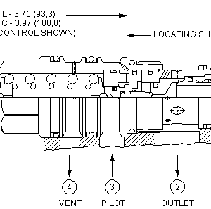CWGL-LGN Sun Hydraulics Counterbalance Valve – installation dimensions drawing, cavity T-23A