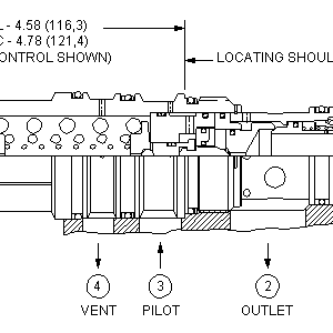 CWIG-LGN Sun Hydraulics Counterbalance Valve – installation dimensions drawing, cavity T-24A