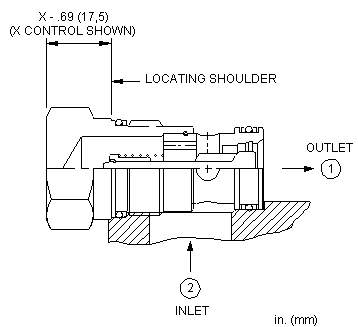 CXED-XCN Sun Hydraulics Check Valve – installation dimensions drawing, cavity T-5A