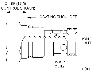CXFA-XCN Sun Hydraulics Check Valve – installation dimensions drawing, cavity T-5A