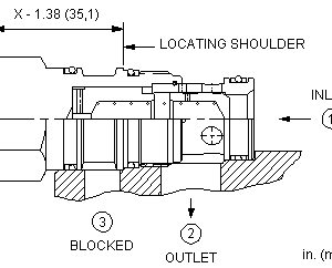 CXFC-XCN Sun Hydraulics Check Valve – installation dimensions drawing, cavity T-2A